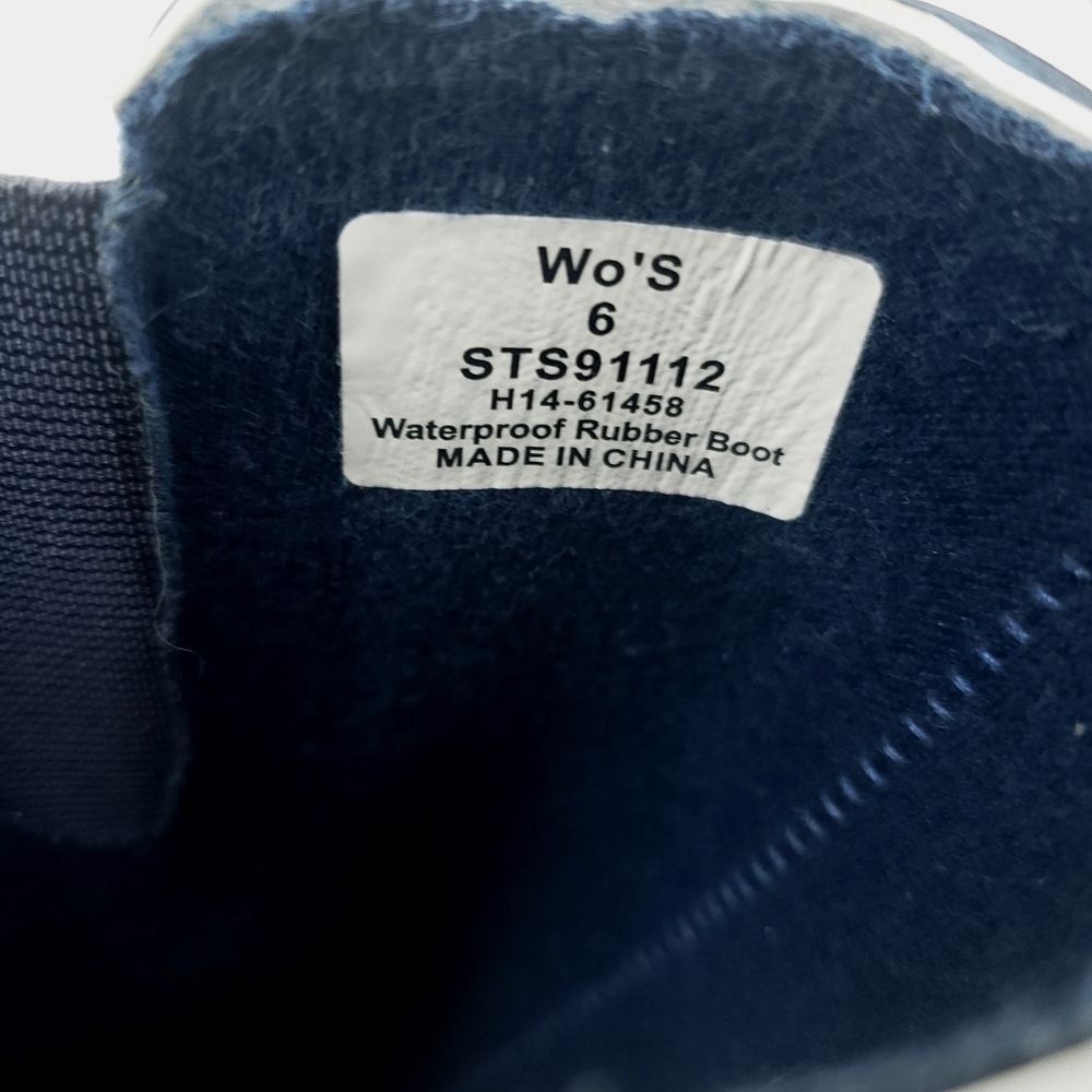 Sperry gingham rubber boots women size 6 - Picture 7 of 7